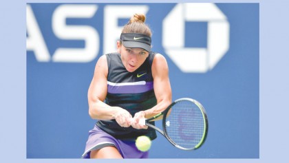 Halep ends US Open 1st-round win drought