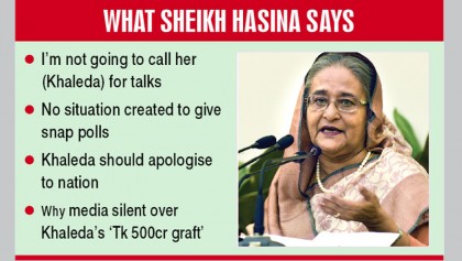 Hasina rules out talks with Khaleda over polls