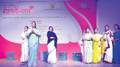 Exhibition of 100 women artists underway at Shilpakala
