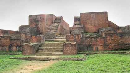 An archaeological site in Mainamati 