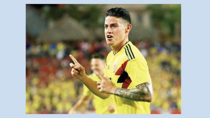 James stars as Colombia win over USA