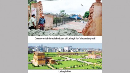 Demolition of the boundary wall of Lalbagh Fort and the aftermath