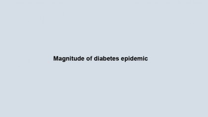 Magnitude of diabetes epidemic