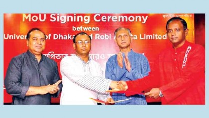 MoU Signed Between Dhaka University and Robi 