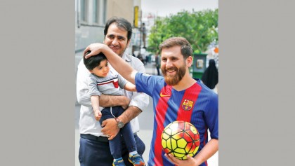 Things get Messi  for 
Iranian lookalike