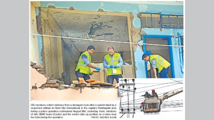 Militant kills self 
during raid 