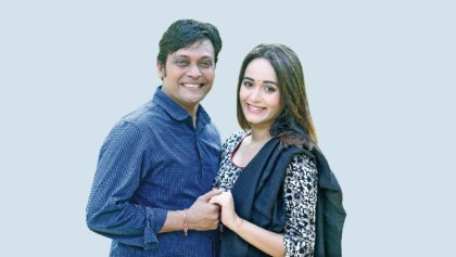 Milon and Ahona in their first drama serial 