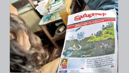 Myanmar cartoonists 
lead media-jeering 