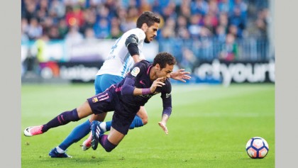 Barca suffer further blow as Neymar sees red	
