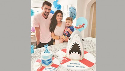 Phelps celebrates son 
Boomer’s 1st birthday