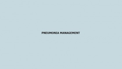 Pneumonia management