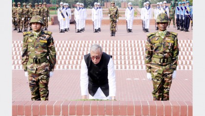 President pays tributes to Liberation War martyrs in Savar