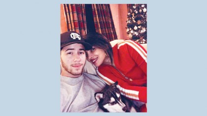 Priyanka and Nick celebrate 
first Christmas together