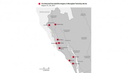 Satellite data indicate burnings in Rakhine State, says HRW