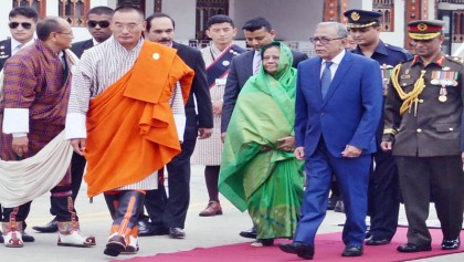 Red carpet rolled out as President arrives in Bhutan