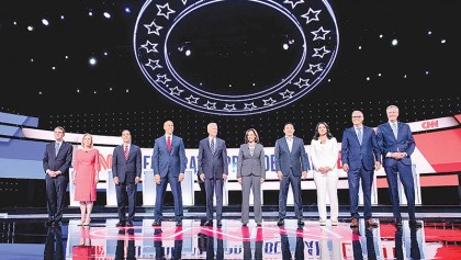 Rivals clash with frontrunner Biden at Democratic debate