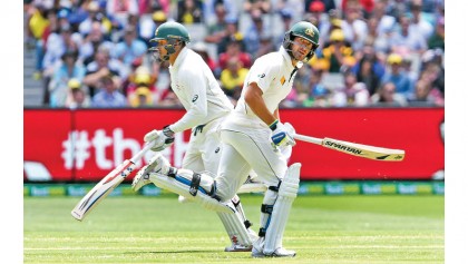 Australia ride on Khawaja, Burns tons