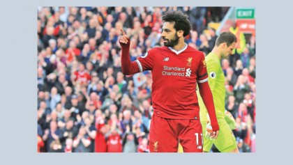 Salah strikes 40 goals this season