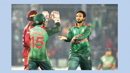 Shakib shines amid youngsters
surge in West Indies series