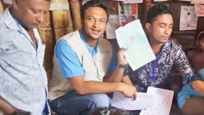 Shakib’s call to help
distressed Rohingyas