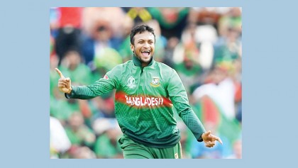 Shakib’s name in players’
draft for 100-ball tourney