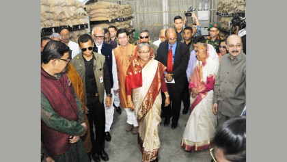 PM inaugurates country’s first solar food silo in Bogra