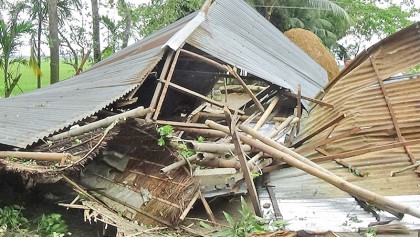 Trees, houses destroyed as tornedo hits Sherpur
