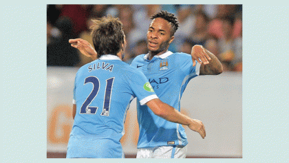 Man City ride on Sterling double