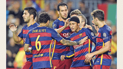 Barcelona ride on Neymar double
