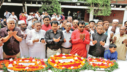 Sheikh Russel Krira Chakra pays tribute to Bangabandhu