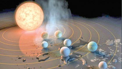 Star's 7 Earth-sized worlds set record