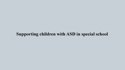 Supporting children with ASD in special school