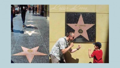 The sole star to have Hollywood star on the wall