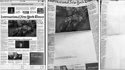 New York Times leaves two pages blank