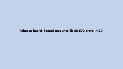 Tobacco health hazard amounts Tk 30,570 crore in BD