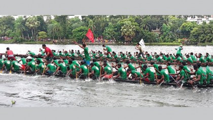 Traditional boat race held in Chitra River