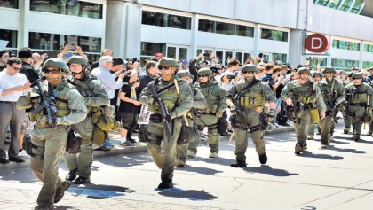 Demonstrators face off at Trump rally