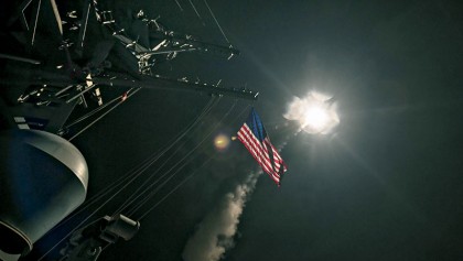 US launches missile strike on Syria airbase