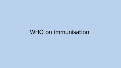 WHO on immunisation