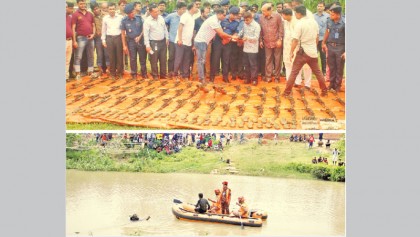 Police find
huge cache of
arms, ammo
in N’ganj lake