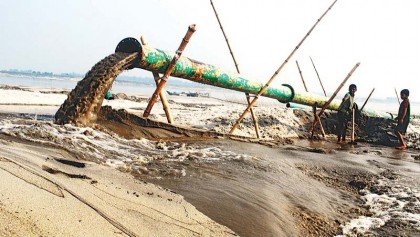Sand lifting triggers erosion in Bogra