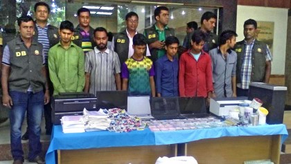6 arrested with Tk40 lakh 
fake currency notes 
