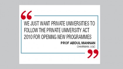 No new programmes flouting rules
