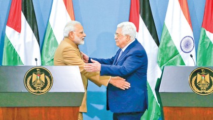 Modi becomes first Indian PM to visit West Bank