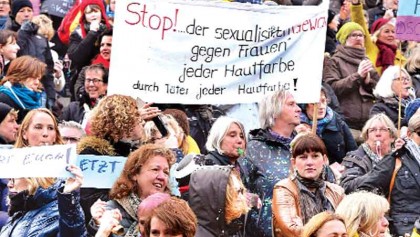 Hundreds of women stage protest at Cologne 