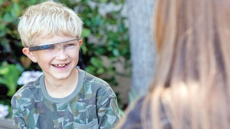 Google glass helps kids 
with autism navigate 
emotions of others
