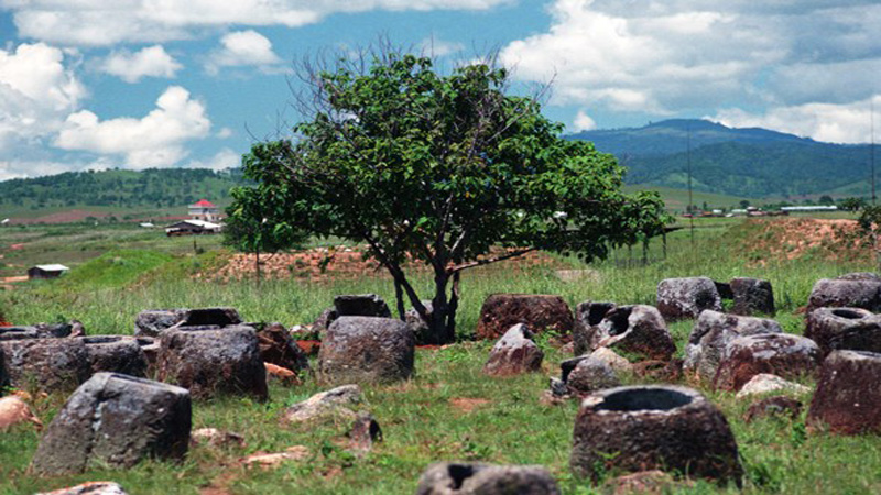 Stone jars of ancient Laos
