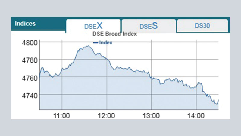 Stocks fall after five sessions