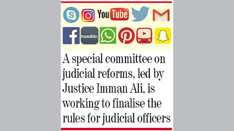 SC to frame social media 
rules for judicial officers 