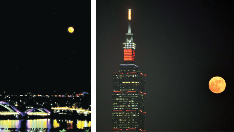 Skygazers gawp at supermoon